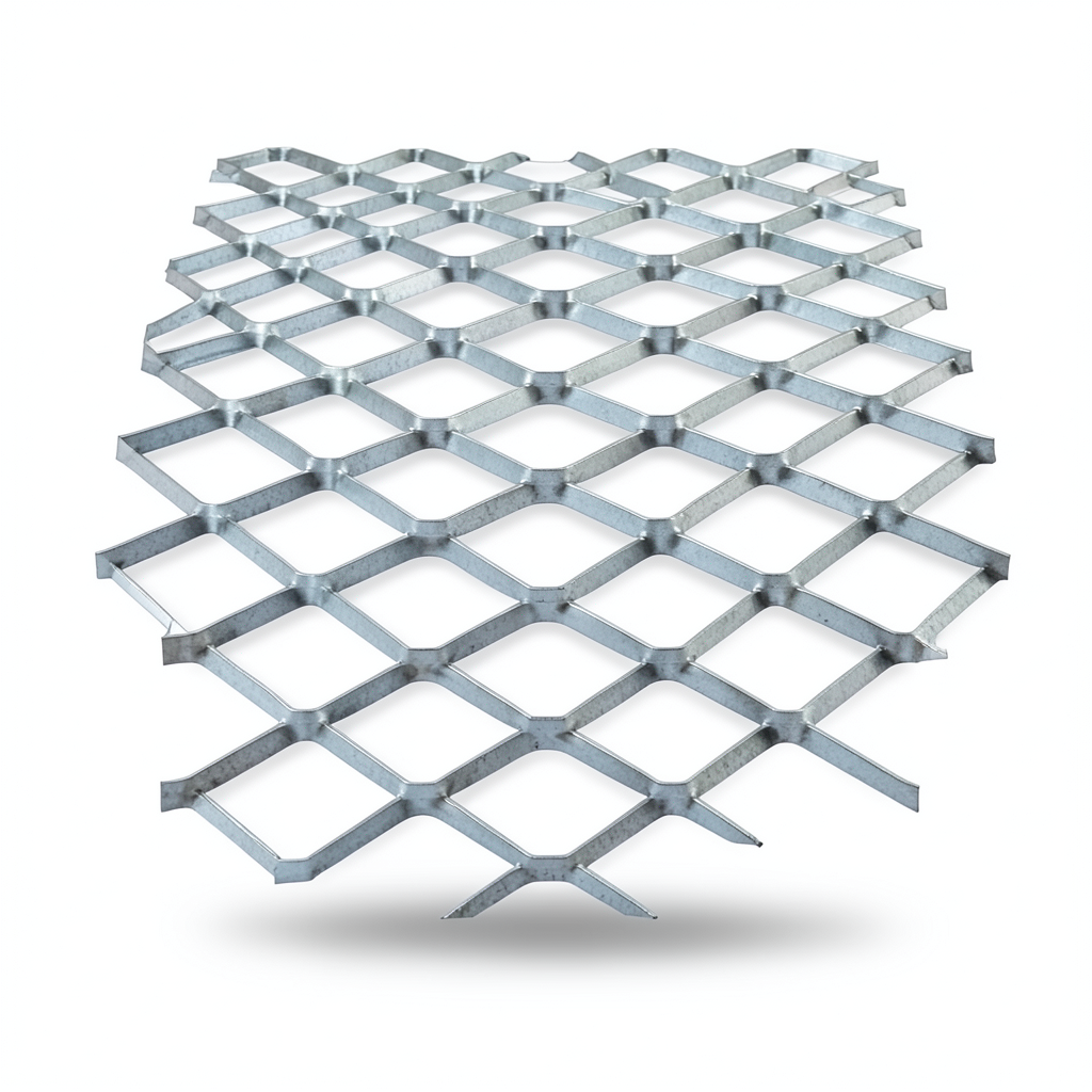 Galvanised Steel Expanded Metal Mesh Bahri Thickness 3 mm Width 2.44 meter Length 6 meter