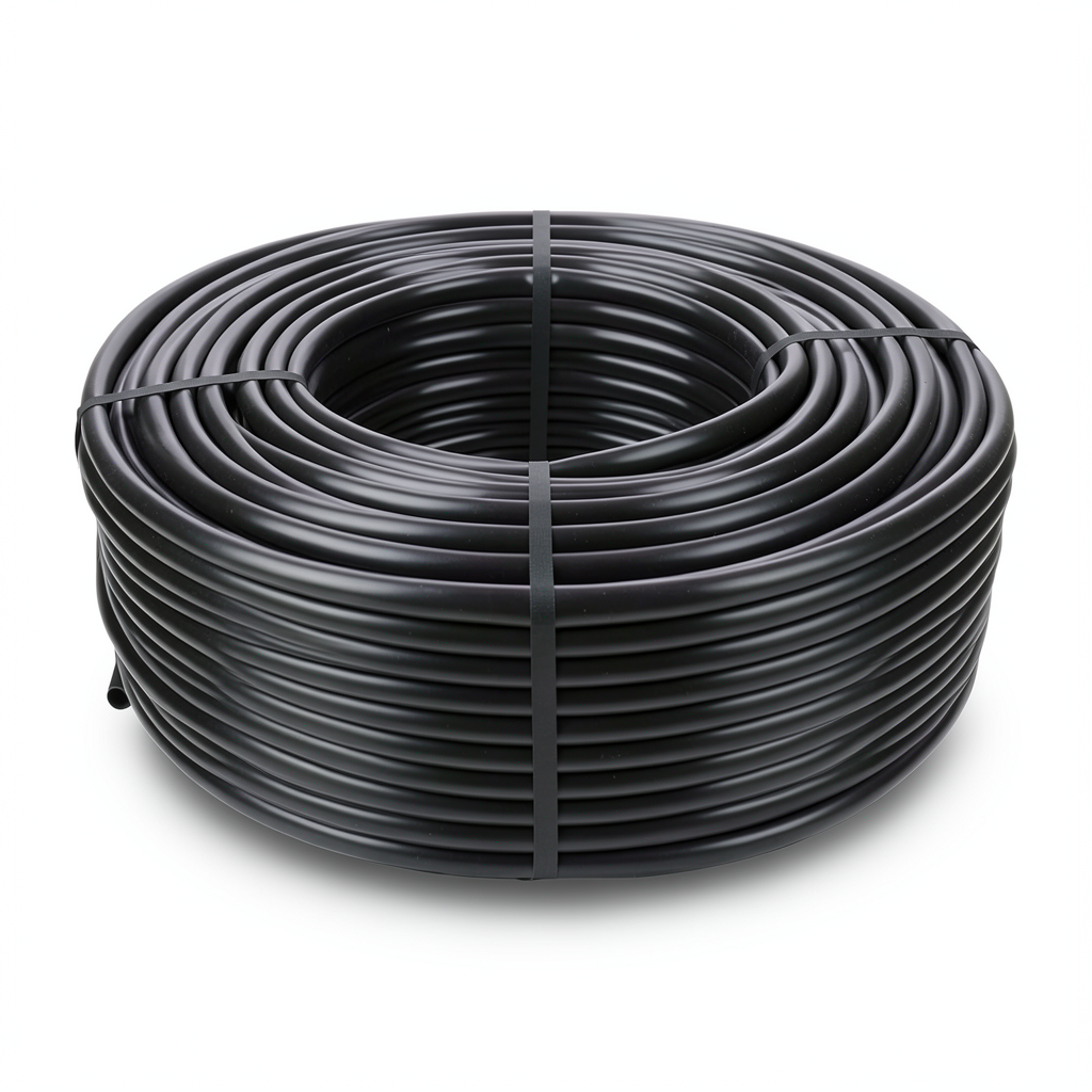 لفة أنابيب HDPE ضغط 12.5 بار PE 80 قطر 75 مم سماكة 8.4 مم أسود