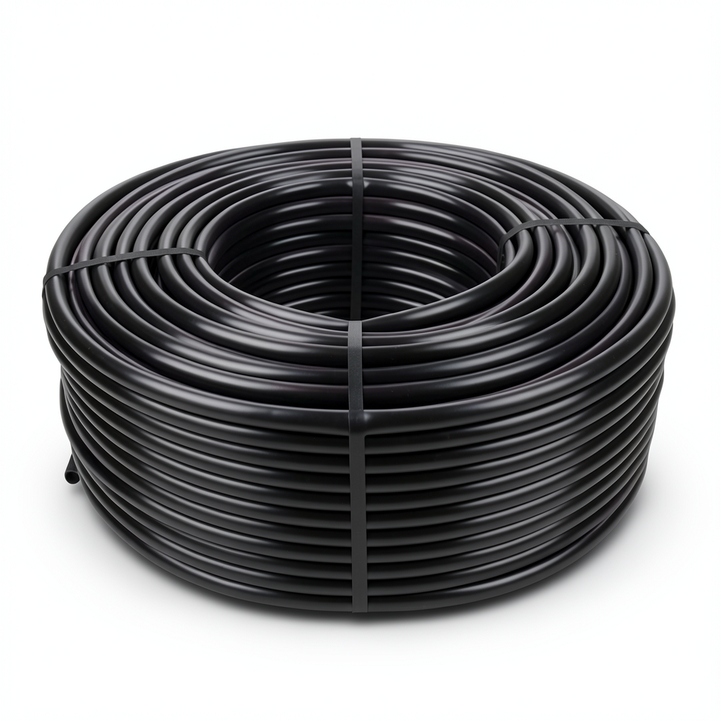 HDPE Coil Pipe Nominal Pressure 12.5 Bar PE 80 Outside Diameter 90 mm Thickness 10.1 mm Black