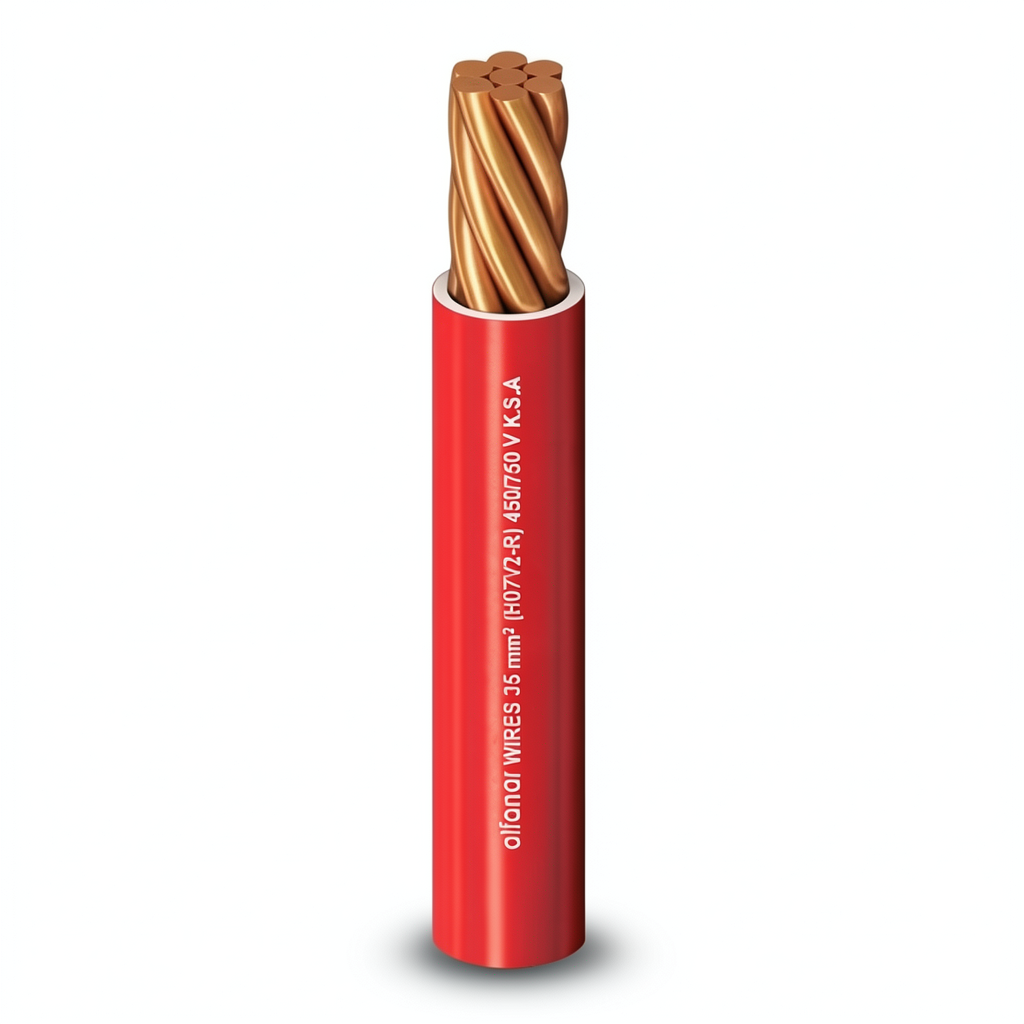 سلك كهرباء مجدول 70 mm 450/750 فولت، موصل نحاس قطر 2.22 mm، معزول PVC مقاوم للحرارة | شركة الفنار