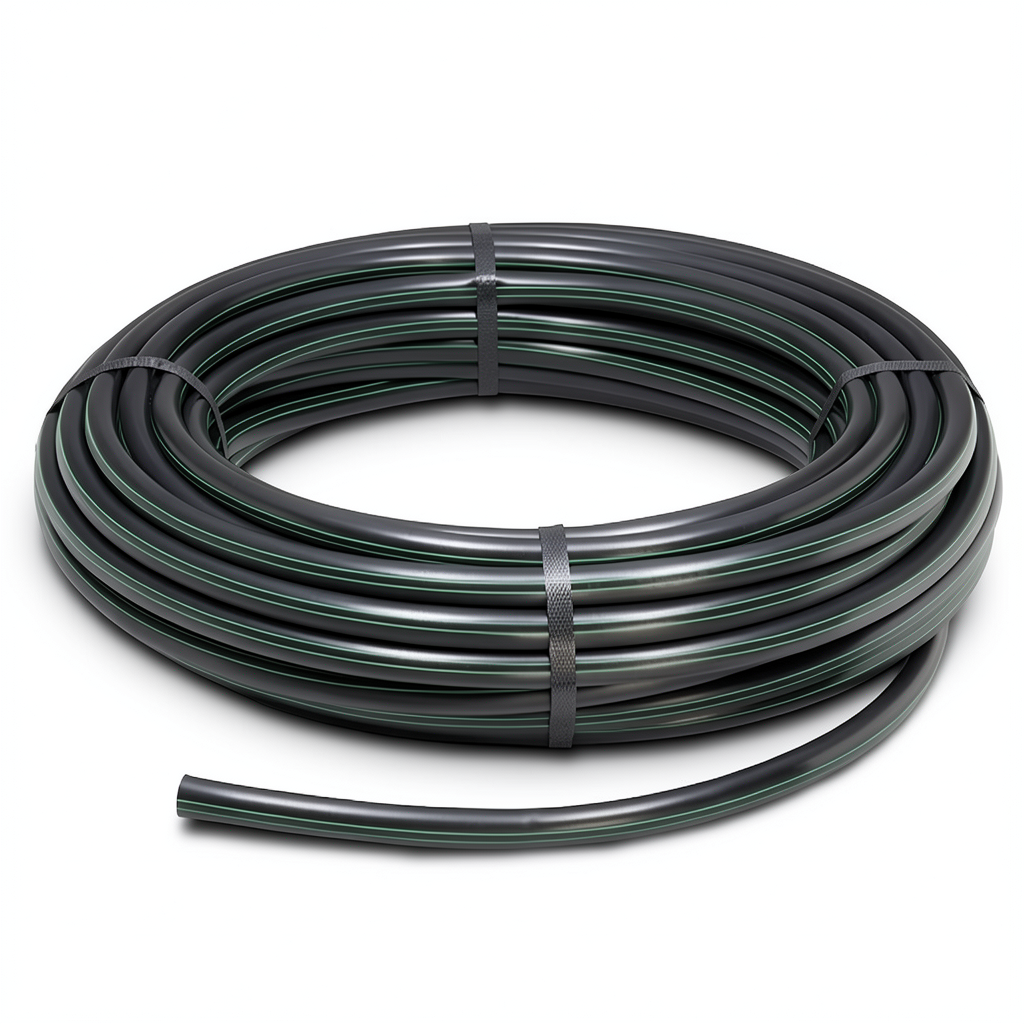 HDPE Polyethylene Coil Pipe Nominal Pressure 4 Bar PE 63 OD 50 mm SDR 26 Black