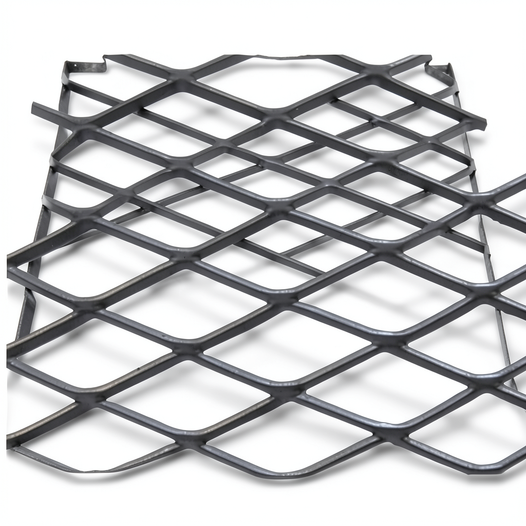 Hot Rolled Black Steel Expanded Metal Mesh Khaleeji 1.2 mm Thick 1.22x4 m
