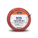 120mm2 NYA Wire 450/750V Stranded Copper PVC 90°C Insulated, Red | Asharqiyah Cables Company for Industry