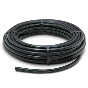 لفة أنابيب بلاستيك HDPE ضغط 4 بار PE 63، قطر خارجي 63 مم SDR 26، لون أسود