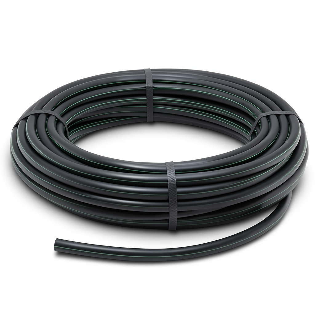HDPE Plastic Coil Pipe PN 4 Bar PE 63, Outside Diameter 63 mm SDR 26, Black