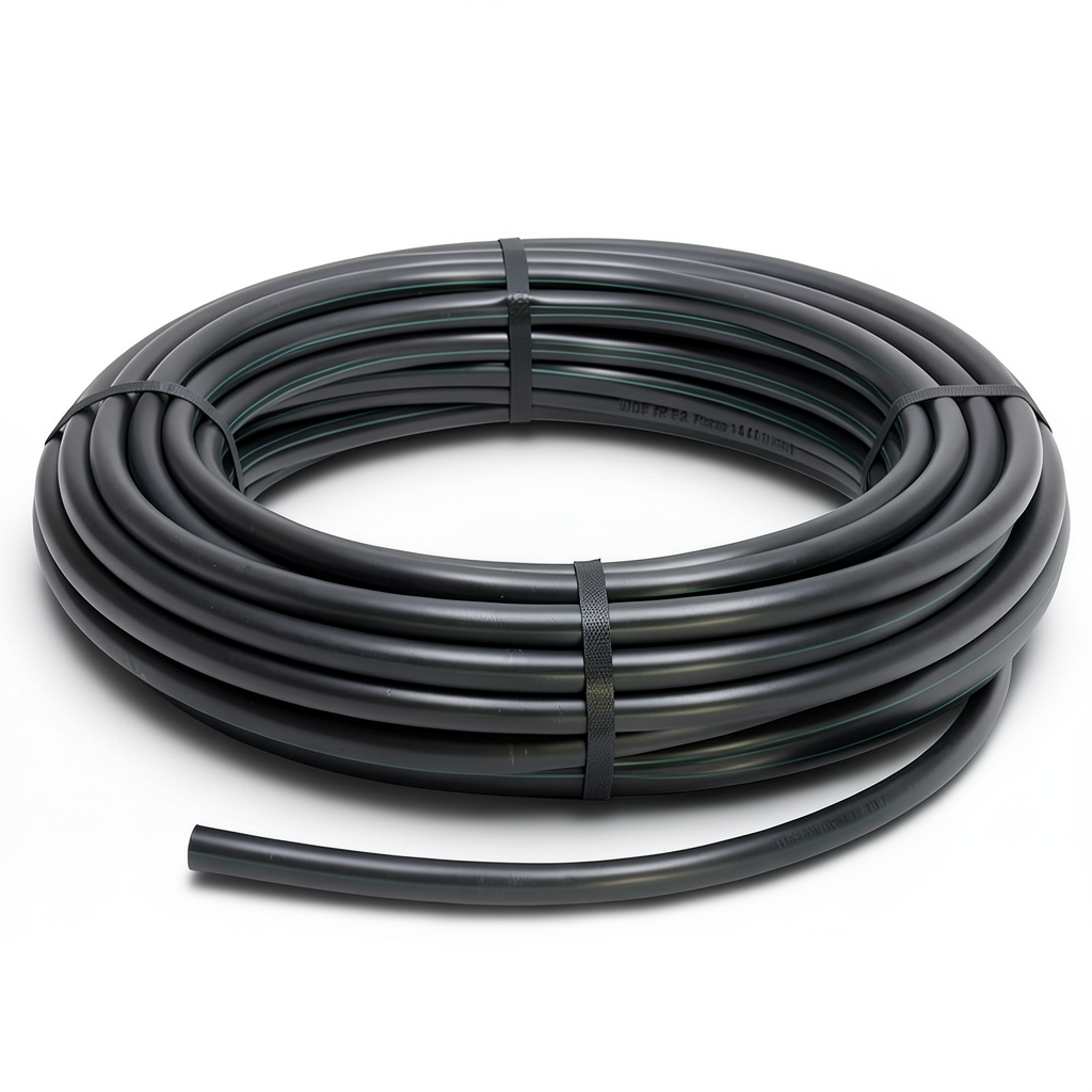 HDPE Polyethylene Plastic Coil Pipe 4 Bar Pressure PE 63 Outer Diameter 140 mm SDR 26 Black
