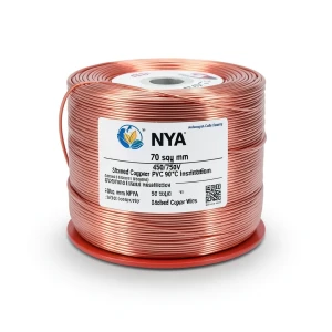 سلك 70 مل 450/750 فولت NYA، نحاس مجدول عزل PVC 90°C، احمر | شركة كابلات الشرقية للصناعة