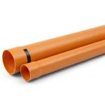 UPVC Pipe PN 15 Bar Size 1 1/2 inch Thickness 3.7 mm Orange Brown Color