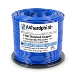 سلك كهرباء امريكي 8 AWG نحاس مجدول عزل PVC 105°C أزرق 600 فولت طول 500 قدم | شركة كابلات الشرقية للصناعة