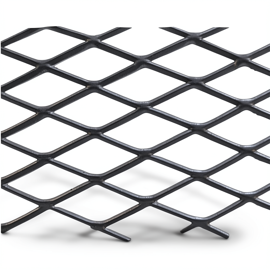 Hot Rolled Black Steel Expanded Metal Mesh Khaleeji 1.4 mm Thickness 1.22m Width 5m Length