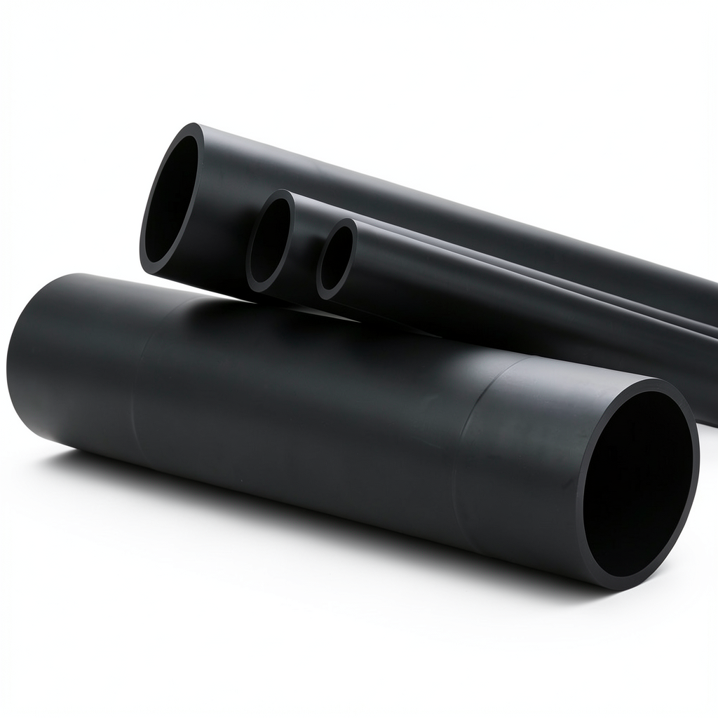 انابيب HDPE ضغط 12.5 بار PE 80 قطر خارجي 140 مم سمك 15.7 مم لون اسود
