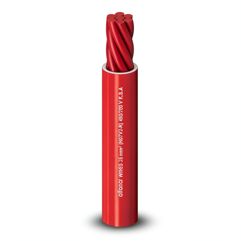 Stranded Electric Wire 4 sq mm 450/750 V Copper Conductor 0.85mm Diameter Heat Resistant PVC | Al Fanar