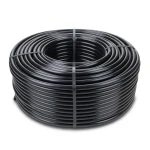 لفة أنابيب بلاستيك HDPE ضغط اسمي 12.5 بار PE 80، قطر خارجي 75 مم SDR 11 أسود