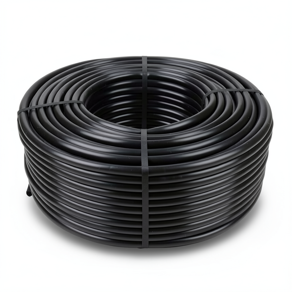 HDPE Coil Pipe 12.5 Bar Pressure PE 80, 90 mm OD, 8.2 mm Thickness, Black