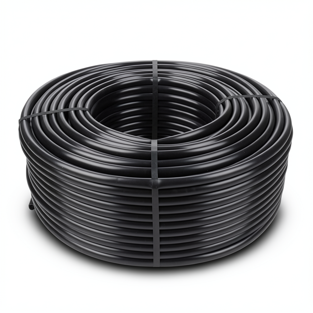 لفة انابيب بلاستيك HDPE ضغط 12.5 بار PE 80 قطر 110 مم SDR 11 سماكة 10 ملي اسود