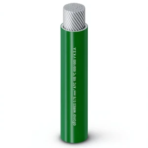 لفة سلك مفرد نحاس شعر مغطى بالقصدير مقاس 16 ملم، 600/1000 فولت، لون أخضر | شركة الفنار