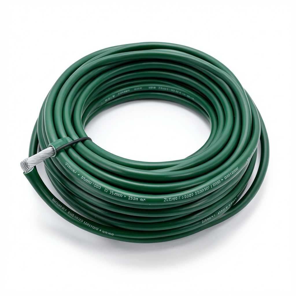 Flexible Tinned Copper Single Electrical Wire 25mm², 600/1000V, Green | Al Fanar