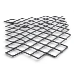 Hot Rolled Black Steel Expanded Metal Mesh Khaleeji 1.5 mm Thickness 5 meter Length 1.22 meter Width