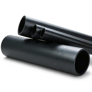 HDPE Plastic Pipe Nominal Pressure 12.5 Bar PE 80 OD 160 mm Thickness 17.9 mm Black