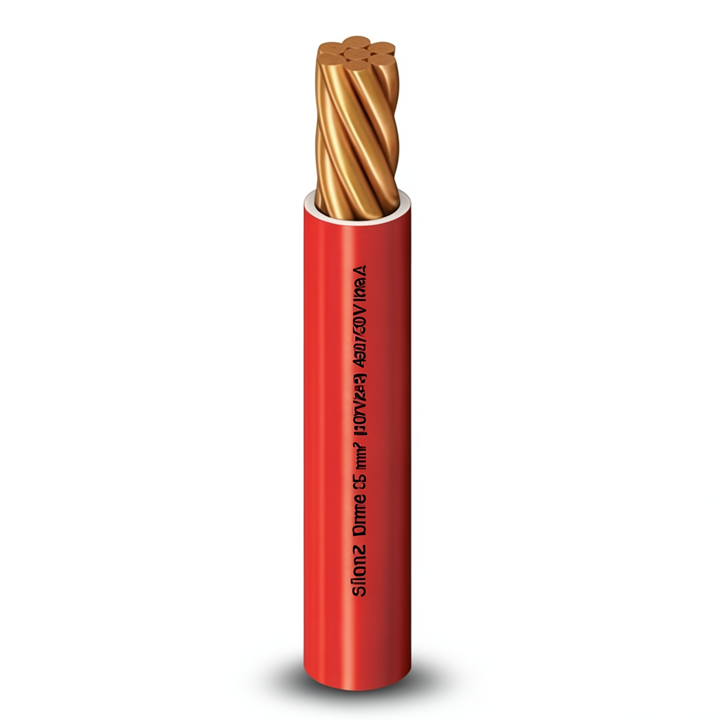 Stranded Wire 50mm2 450/750V Copper Conductor 1.86mm Diameter Heat Resistant PVC Insulation | Al Fanar