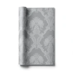 Spain Wallpaper Gray Color Classic Design, Size 10m x 0.53m, Model 4001-4