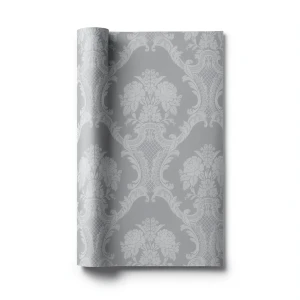 Spain Wallpaper Gray Color Classic Design, Size 10m x 0.53m, Model 4001-4