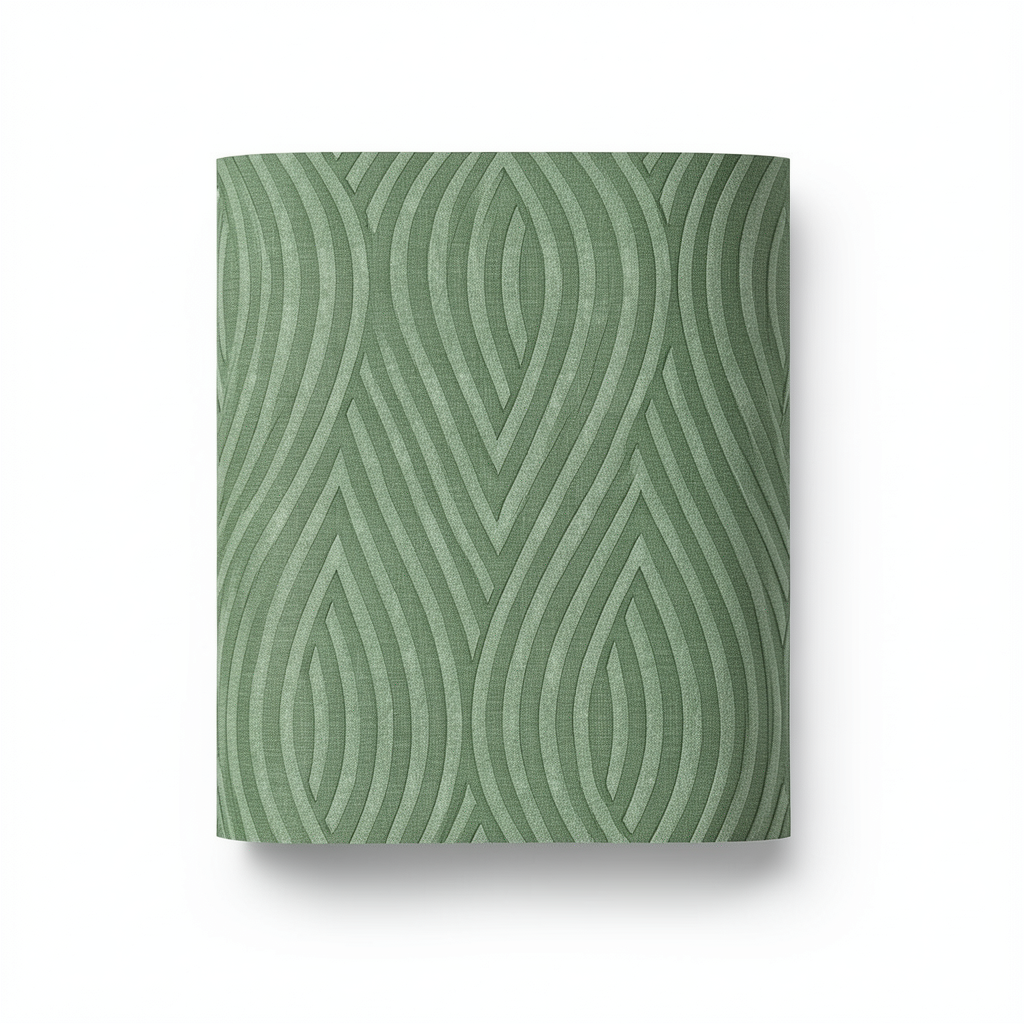 Wall Decoration Wavy Design 10m x 0.53m Green, Model 364-1