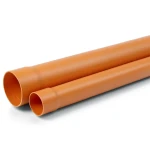 UPVC Pipe PN 9 Bar Size 3 inch Thickness 4.1 mm Orange Brown