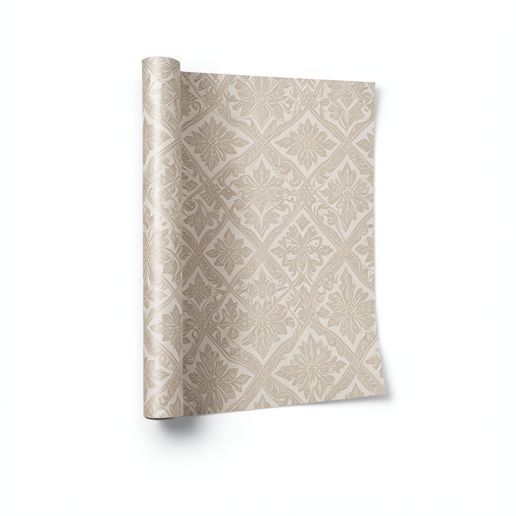 Spanish Patterned Wallpaper 10 m x 0.53 m Beige, Model G56572