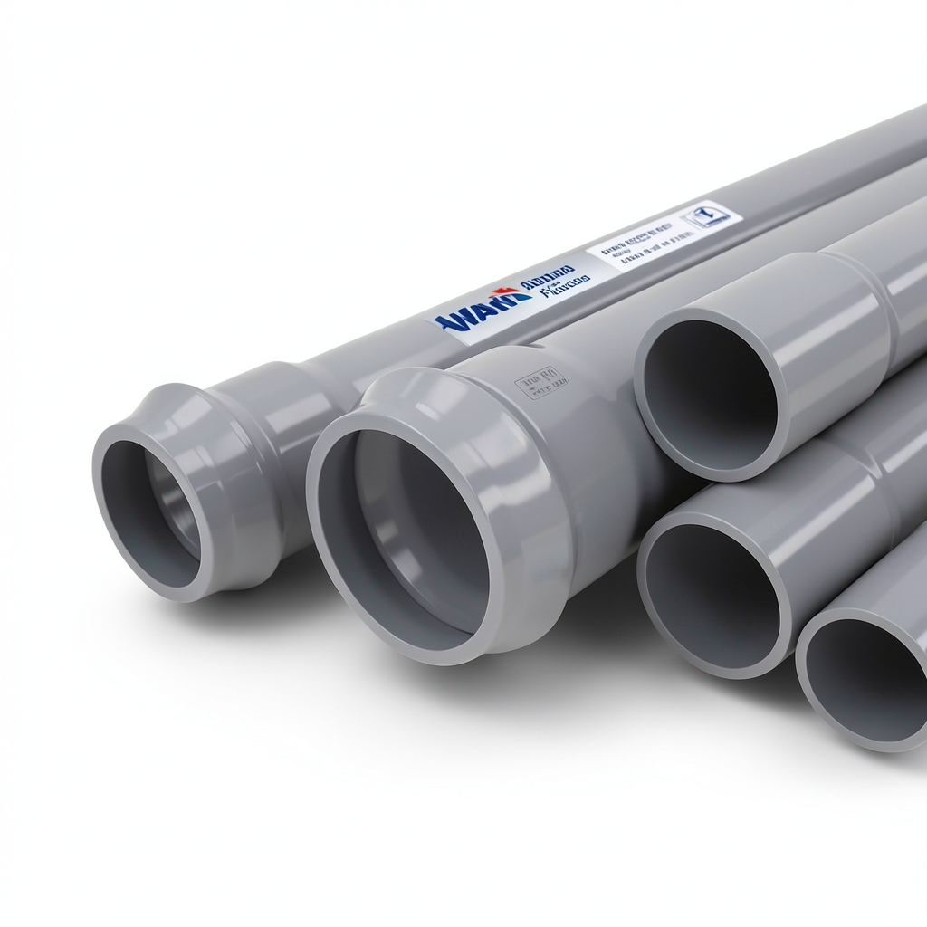 UPVC Pipes Schedule 8 Bar Thickness 3.4 mm Outer Diameter 110 mm Gray | Al Watania Plastics