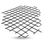 Hot Rolled Black Steel Expanded Metal Mesh Khaleeji 1.7 mm Thickness 1.22 m Width 6 m Length