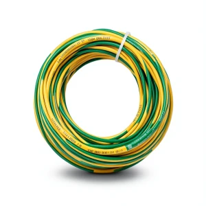 لفة سلك مفرد 10 mm 600/1000 فولت، موصل نحاس شعر مغطى بالقصدير، لون أصفر/أخضر | شركة الفنار
