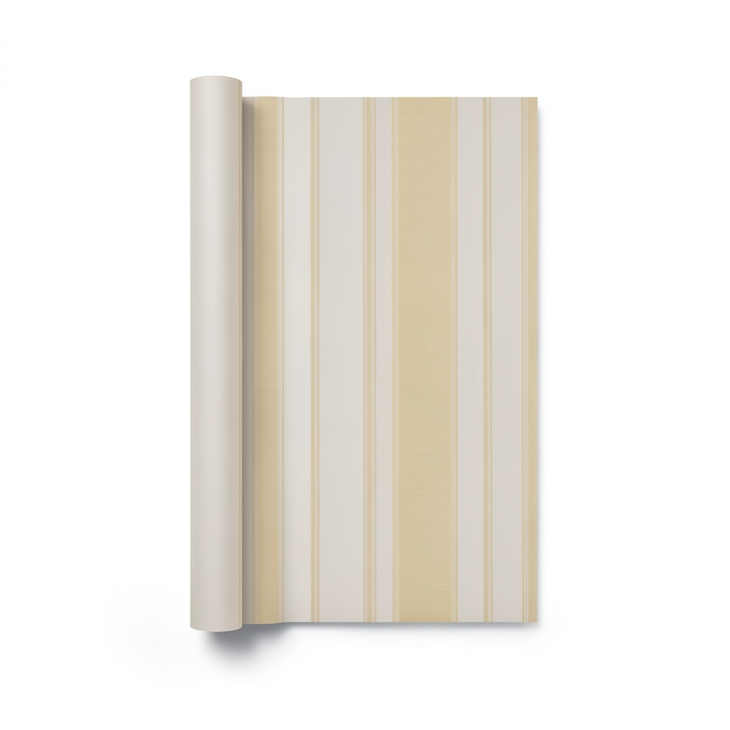 Italian Wallpaper Striped Design Beige Color, Size 10mx0.53m, Model Z21727
