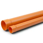 UPVC Plastic Pipe PN 15 Bar Size 1 1/4 inch Thickness 3.3 mm Orange Brown