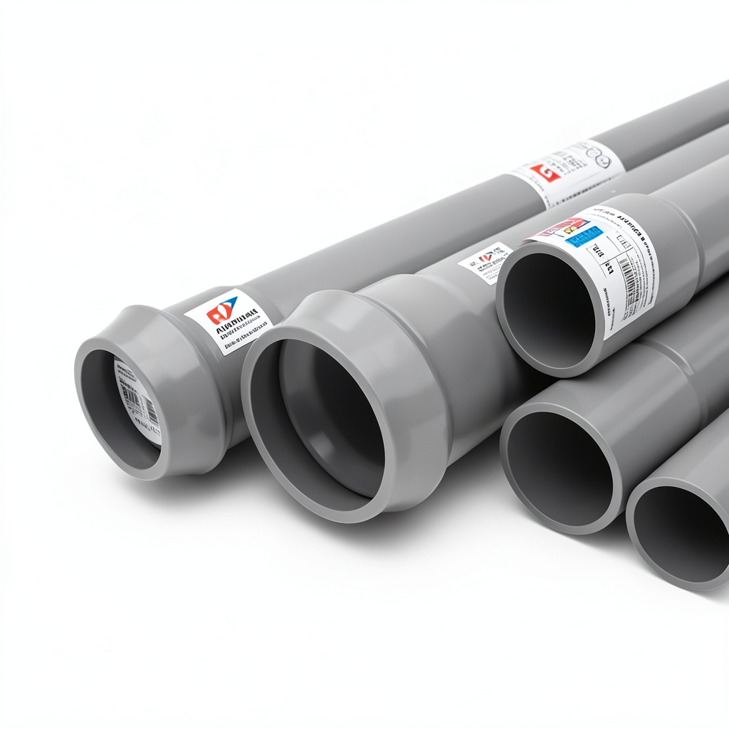 UPVC Pipes 8 Bar Pressure 250 mm OD 7.7 mm Thickness Gray | Al Watania Plastics