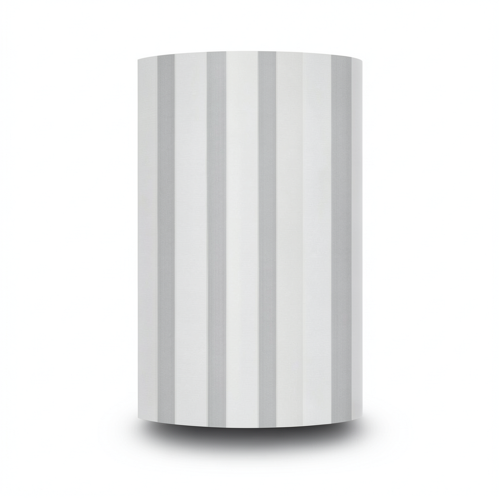 Italian Wallpaper Pale Gray Color Striped Design, Size 10mx0.53m