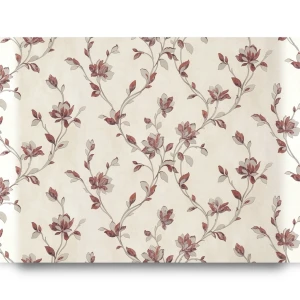 Italian Wallpaper Floral Design 10m x 1.06m Beige, Model 41345