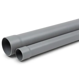 UPVC Plastic Pipe SDR 11 Size 63 mm Thickness 5.8 mm Gray