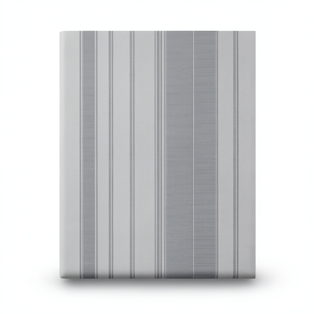 Italian Wallpaper Gray Color Striped Design, Size 10mx0.53m
