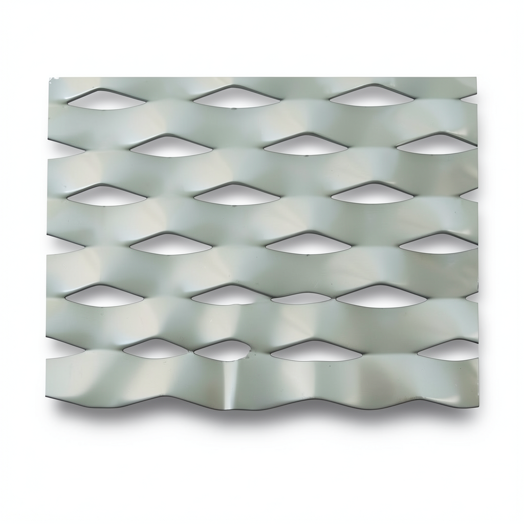 Hot Rolled Expanded Metal Mesh 1.4 mm Thickness, 2.44 M Width, 2 M Length, Drie Design