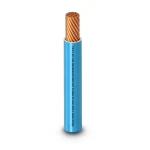 كابل نحاس THHN/THWN عزل PVC 105°C مقاس 2.08 مم² قطر 2.7 مم 600 فولت طول 250 قدم أزرق | شركة الفنار