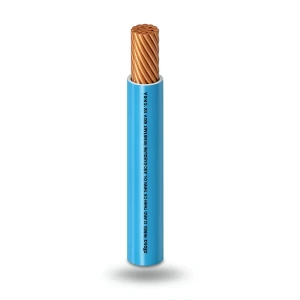 كابل نحاس THHN/THWN معزول PVC 105°C مقاس 5.26 مم² 600 فولت طول 250 قدم أزرق | شركة الفنار
