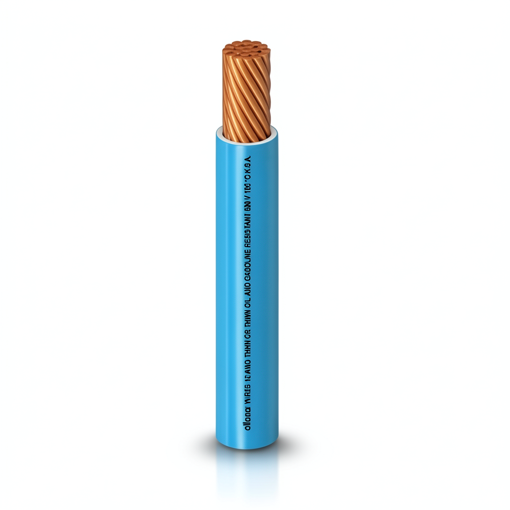 كابل نحاس THHN/THWN معزول PVC 105°C مقاس 1.31 مم² 600 فولت طول 250 قدم أزرق | شركة الفنار