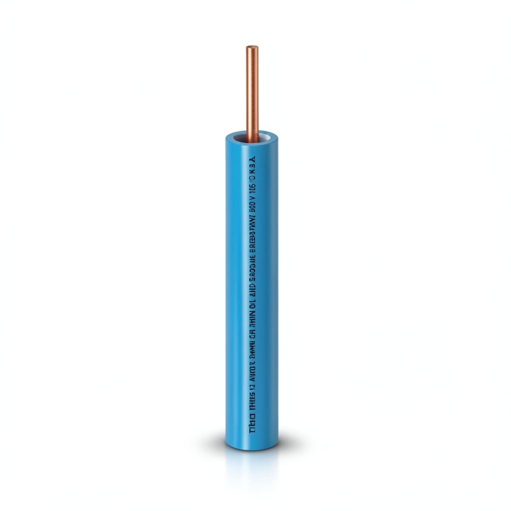 كابل نحاس THHN/THWN معزول بمادة PVC 105°C مقاس 8.37 مم² 600 فولت طول 250 قدم أزرق | شركة الفنار