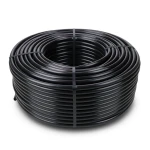 لفة أنابيب بلاستيك HDPE ضغط اسمي 12.5 بار PE 80، قطر خارجي 75 مم SDR 11 أسود