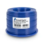 سلك امريكي 1 AWG نحاس مجدول معزول PVC 105°C، أزرق، 600 فولت، طول 500 قدم | شركة كابلات الشرقية للصناعة