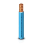 كابل نحاس THHN/THWN معزول PVC 105°C مقاس 3.31 مم² قطر 3.4 مم 600 فولت طول 250 قدم أزرق PVC 105 | شركة الفنار