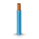 كابل نحاس THHN/THWN معزول PVC 105°C مقاس 0.82 مم² 600 فولت طول 250 قدم أزرق | شركة الفنار