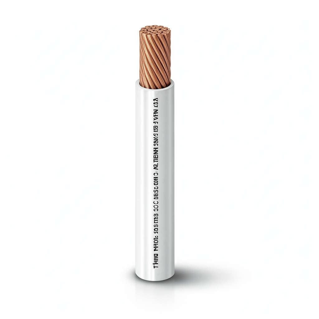THHN/THWN Copper Cable PVC 105°C Insulation Size 13.3 mm² Diameter 6.4 mm 600 Volt Length 250 feet White | Al Fanar