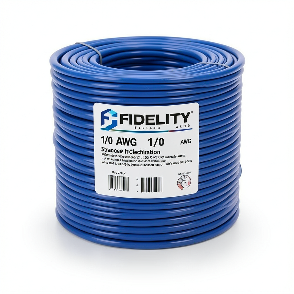 1/0 AWG Stranded Copper Electrical Wire PVC Insulation 105°C Blue 600V 500ft | Asharqiyah Cables Company for Industry
